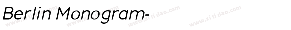 Berlin Monogram字体转换